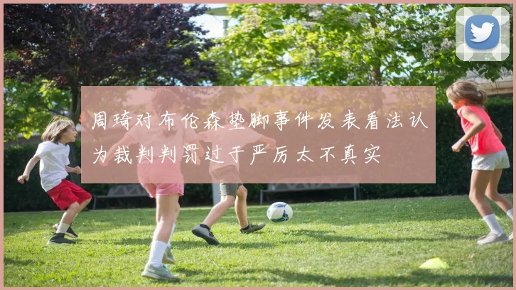周琦对布伦森垫脚事件发表看法认为裁判判罚过于严厉太不真实